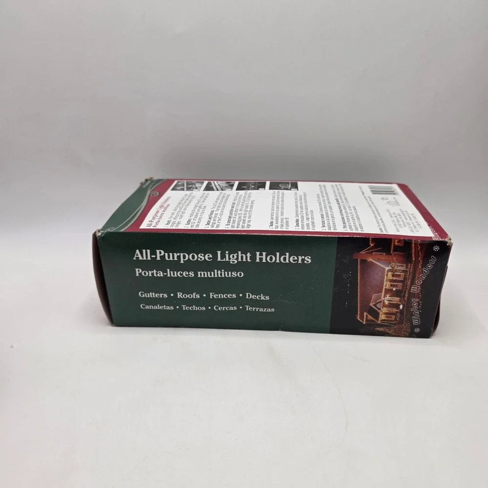 Adams All-Purpose Light Holders Gutter Roof Shingle Clips Christmas White